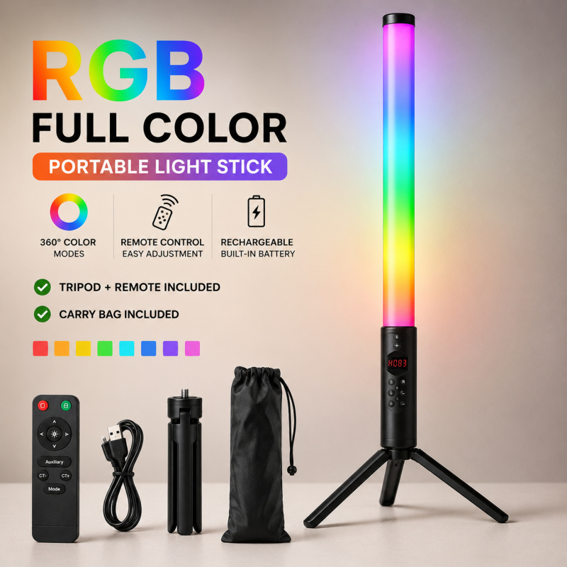 RGB Handheld Video Light Wand, - Photography Lighting Description ulasan dan harga